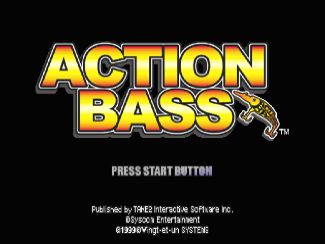 Action Bass title screen for Playstation